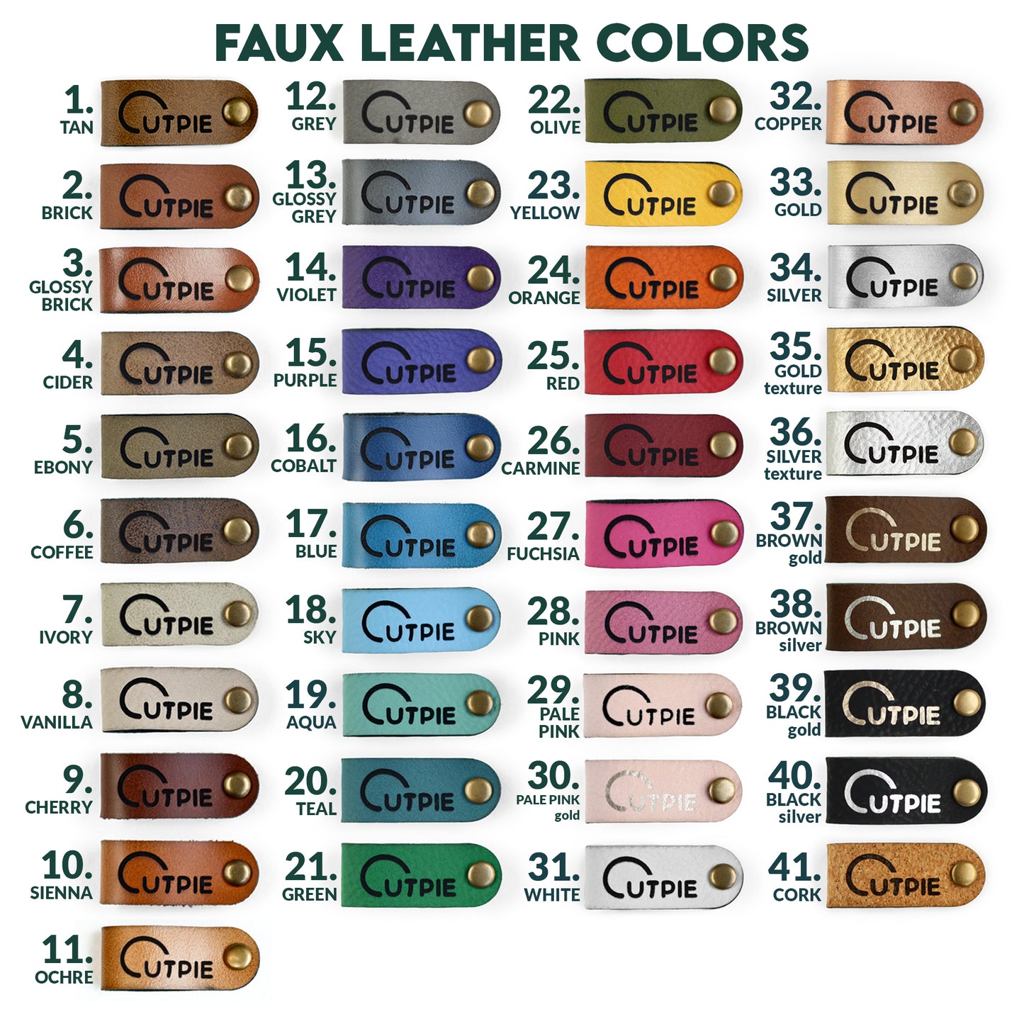 Custom Faux Leather Tags for Knits & Crochet – Foldable – 2.85x0.55”