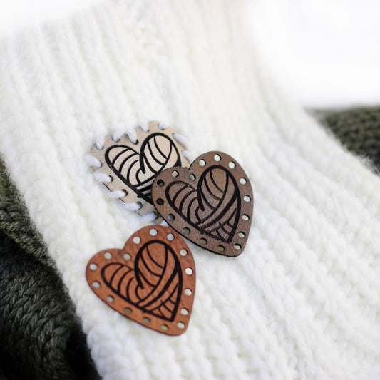 Heart Shaped Faux Leather Tag